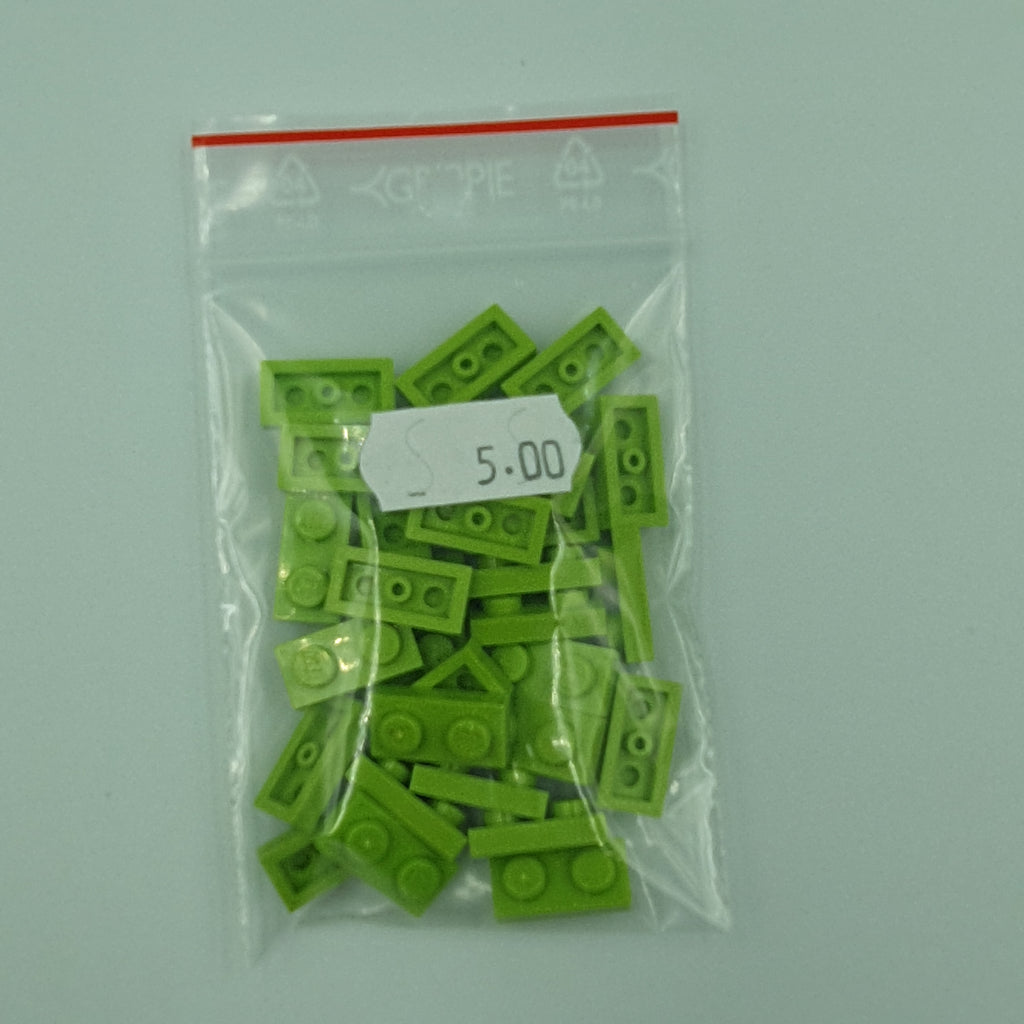 LEGO Plate 1x2 3023 Lime