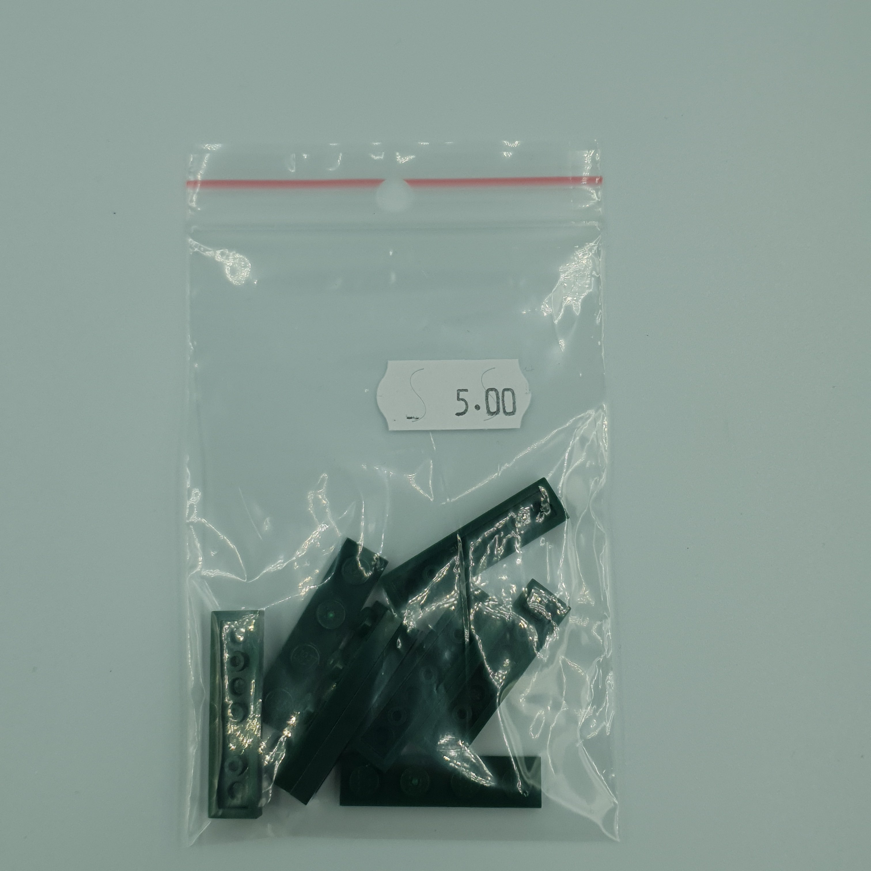 LEGO Plate 1x4 3710 Mørk Grøn